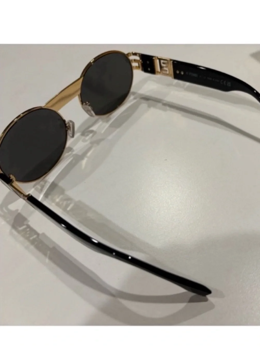 Fendi x Versace Collab Mens V3 Sunglasses NEW Black Gold With Case Cloth and Box
